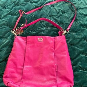 Coach Madison Isabelle Pink Leather Shoulder Bag